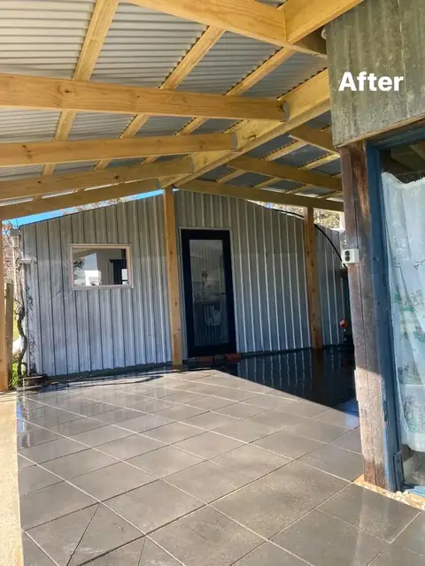 Paved pergola area looking out over paddocks (2 of 6)