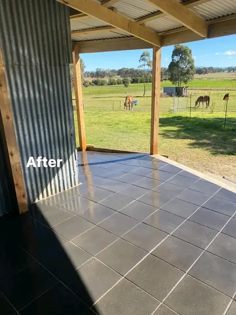 Paved pergola area looking out over paddocks (4 of 6)